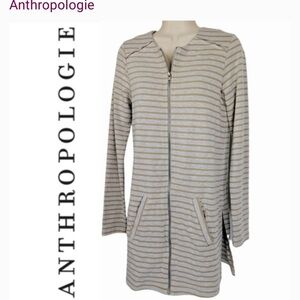 Dolan Left Coast Collection Long Stripe Zip Up French Terry Jacket in Size Large